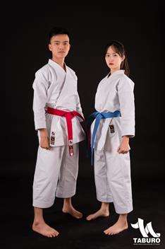 Bộ quần áo Karate form Kata chuẩn  thi đấu quốc gia( Vải bạt )